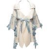 DIOR blue ribbon beige long cardigan - Кофты - 