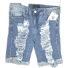 DISTRESSED DENIM BERMUDA SHORTS - 短裤 - $34.00  ~ ¥227.81