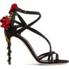 DOLCE & GABBANA Velvet and crystal-embel - 凉鞋 - 