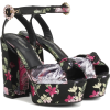 DOLCE & GABBANA Brocade platform sandals - Cunhas - 