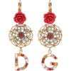 DOLCE & GABBANA Crystal and resin floral - Naušnice - 