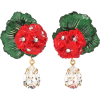 DOLCE & GABBANA Floral clip-on drop earr - Earrings - 