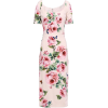 DOLCE & GABBANA Floral-print crepe midi - Obleke - 