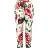 DOLCE & GABBANA Floral silk twill pants  - Capri hlače - 