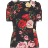 DOLCE & GABBANA Floral stretch-cady top - Košulje - kratke - 