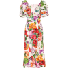 DOLCE & GABBANA Floral stretch-silk midi - sukienki - 