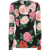 DOLCE & GABBANA Floral stretch silk top - Koszulki - długie - 