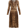 DOLCE & GABBANA  Leopard-print belted dr - Obleke - 