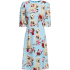 DOLCE & GABBANA Printed crepe dress - sukienki - 