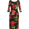 DOLCE & GABBANA  Rose-print silk-blend c - sukienki - 1.25€ 