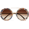 DOLCE & GABBANA Round-frame printed acet - Темные очки - $590.00  ~ 506.74€