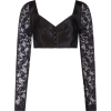 DOLCE & GABBANA  TOP IN SATIN AND LACE - Long sleeves shirts - 750.00€  ~ $873.23