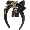 DOLCE GABBANA black embellished headband - 帽子 - 