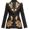 DOLCE GABBANA black embroidered jacket - Куртки и пальто - 