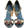 DOLCE GABBANA blue & gold embellished - Scarpe classiche - 