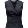 DOLCE GABBANA charcoal satin waistcoat - Vests - 