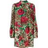 DOLCE & GABBANA dress with rose and leop - Kleider - 