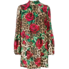 DOLCE & GABBANA dress with rose and leop - Haljine - 