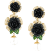 DOLCE & GABBANA floral embellished drop - イヤリング - 