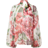 DOLCE & GABBANA floral tie neck blouse - Shirts - $1,375.00 
