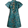DOLCE GABBANA green brocade dress - sukienki - 