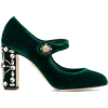 DOLCE GABBANA green velvet embellished - Scarpe classiche - 