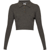 DOLCE GABBANA grey cropped polo shirt - Swetry - 
