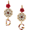 DOLCE & GABBANA logo drop earrings - Brincos - 