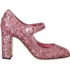 DOLCE GABBANA pink sequin mary jane shoe - Klassische Schuhe - 