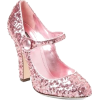 DOLCE GABBANA pink sequin mary jane shoe - Klasični čevlji - 