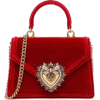 DOLCE GABBANA red velvet bag - ハンドバッグ - 