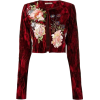 DOLCE GABBANA red velvet embroidered - Jacket - coats - 