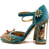 DOLCE GABBANA teal crystal embellished - Klasyczne buty - 