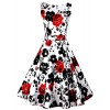 DREAGAL Vintage 1950's Floral Spring Garden Party Picnic Dress Party Cocktail Dress - Vestiti - $24.99  ~ 21.46€