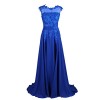 DRESSTELLS Long Bridesmaid Dress Applique Prom Dress Evening Party Gowns - Dresses - $29.99 