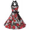 DRESSTELLS Vintage 1950s Rockabilly Polka Dots Audrey Dress Retro Cocktail Dress - sukienki - $18.66  ~ 16.03€