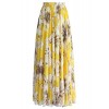 DRESSTELLS Women's Long Floral Print Maxi Chiffon Polka Dots Long Vintage Skirts - 裙子 - $79.99  ~ ¥535.96