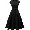 DRESSTELLS Women's Vintage Tea Dress Prom Swing Cocktail Party Dress with Cap-Sleeves - sukienki - $45.99  ~ 39.50€