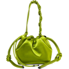 DRIES VAN NOTEN lime green satin bag - Kleine Taschen - 