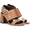 DRIES VAN NOTEN Embossed leather sandals - Sandali - 