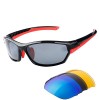 DUCO Polarised Sports Mens Sunglasses for Ski Driving Golf Running Cycling TR90 Super Light Frame with 3 Sets of Interchangeable Lenses 6216 - Accessories - $48.00 