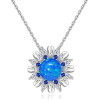 Daisy Necklace blue opal - Naszyjniki - $109.00  ~ 93.62€