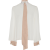 Dalista Deconstructed Tie-Neck Silk Top - Camisa - longa - 