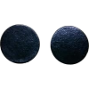 Black leather ring - Earrings - 