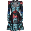 Dark Floral Dress - sukienki - 