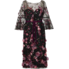 Dark Floral Dress - Dresses - 