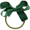 Dark Green Bow Elastic Tie - Other - 