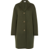 Dark Green Wool/Cashmere Blend Coat - Jacket - coats - 