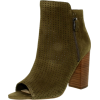 Dark Olive Green Heel - Boots - 