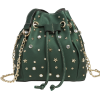 Dark green Shoulder Stud Bag - Torbice - 